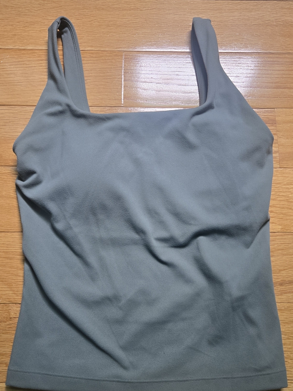 FLX Square Neck Tank Top in Sage Green